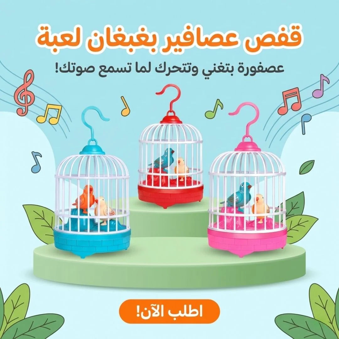 قفص عصافير البغبغان المتكلم
